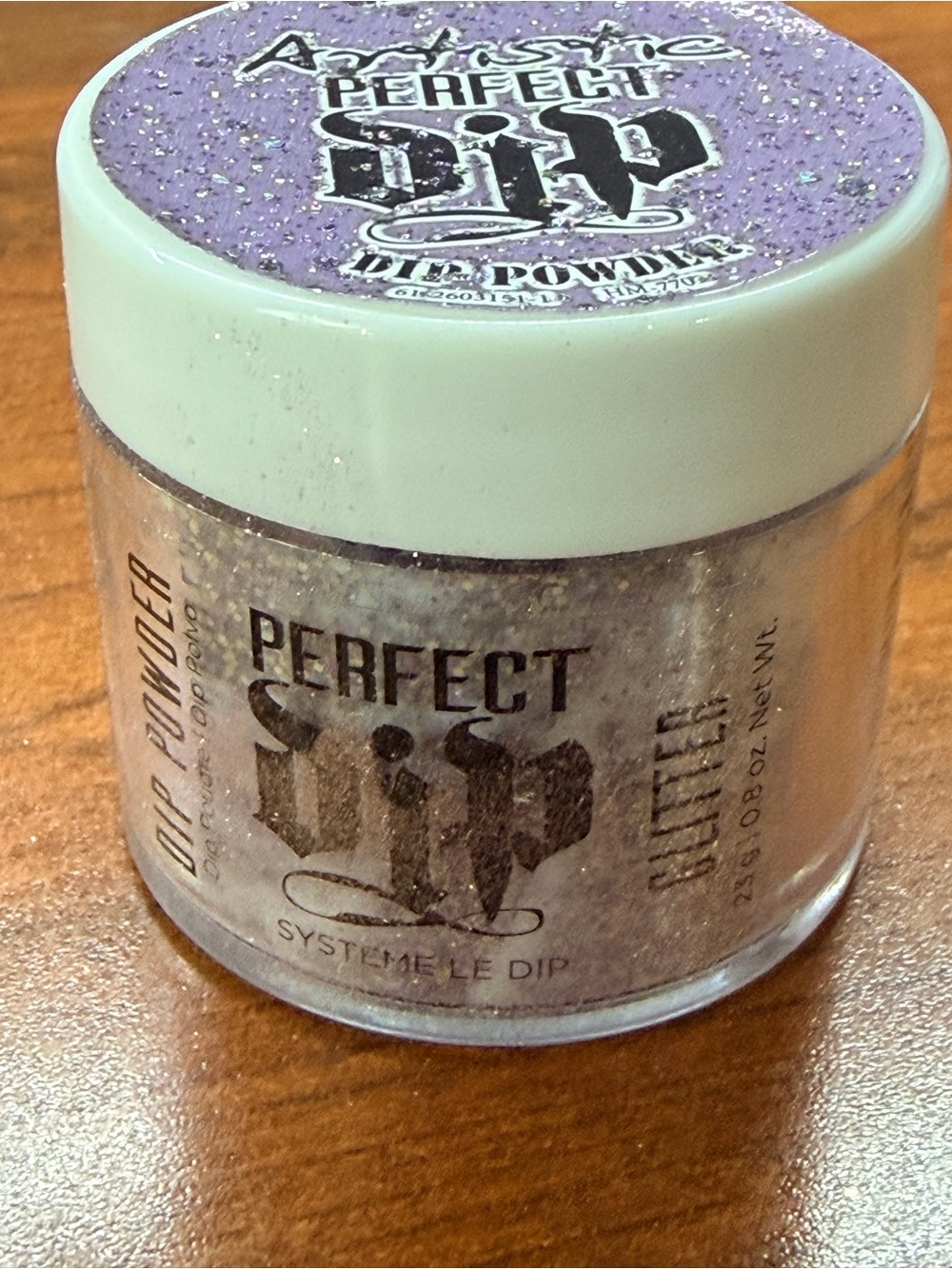 Others Follow Perfect Dip Glitter Nail Dip Powder - Lavender Glitter Lid